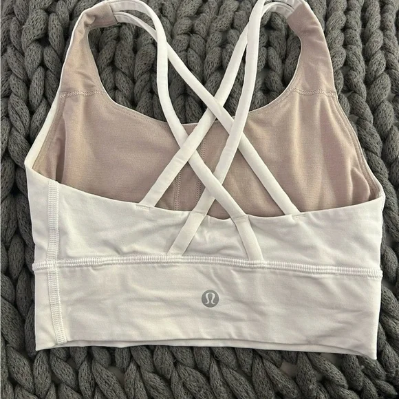 lululemon athletica White and Teal Sports Bras - Picture 3 of 5